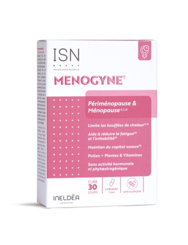 Menogyne Périménopause et ménopause - 60 gélules végétales