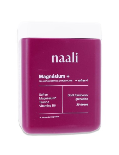 Naali Magnésium+ Gestion du stress & de la fatigue - 206g goût framboise