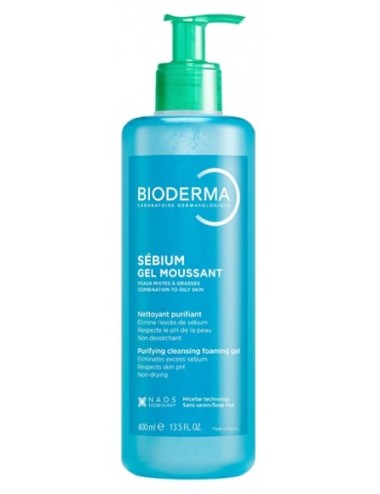 Bioderma Sébium Gel Moussant Nettoyant Purifiant 400 ml