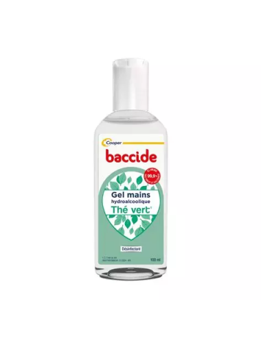 BACCIDE GEL MAINS DESINF THE VERT 100ML