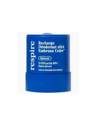 RESPIRE recharge déodorant stick embruns cèdre 50G