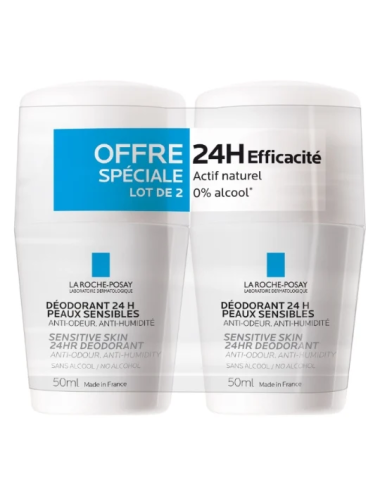 la roche posay deodorant 24h lot de 2 50ml +50ml