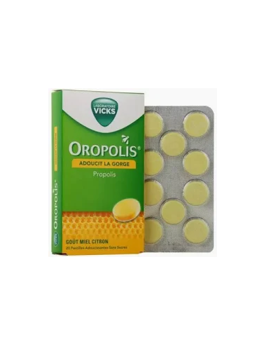 VICKS OROPOLIS adoucit la gorge propolis 20pastilles